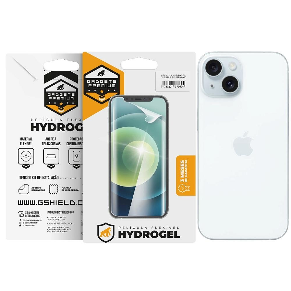 Pelicula para iPhone 15 Plus - Traseira Hydrogel HD - Gshield