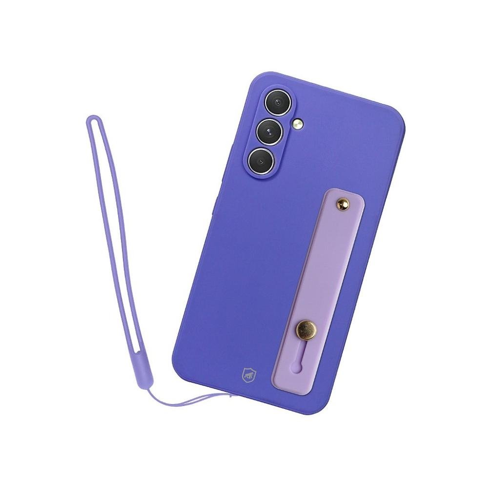 Kit Capa Silicon Veloz para Samsung Galaxy A54 5G + Ring Socket + Cordao - Lilas - Gshield