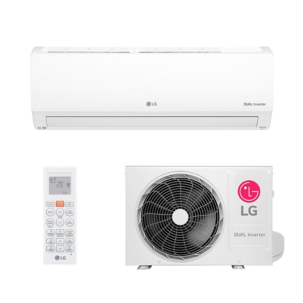 Ar Condicionado Split Hi Wall - Inverter R-32 - LG - Dual Voice + IA - 9000 Btus - Quente/