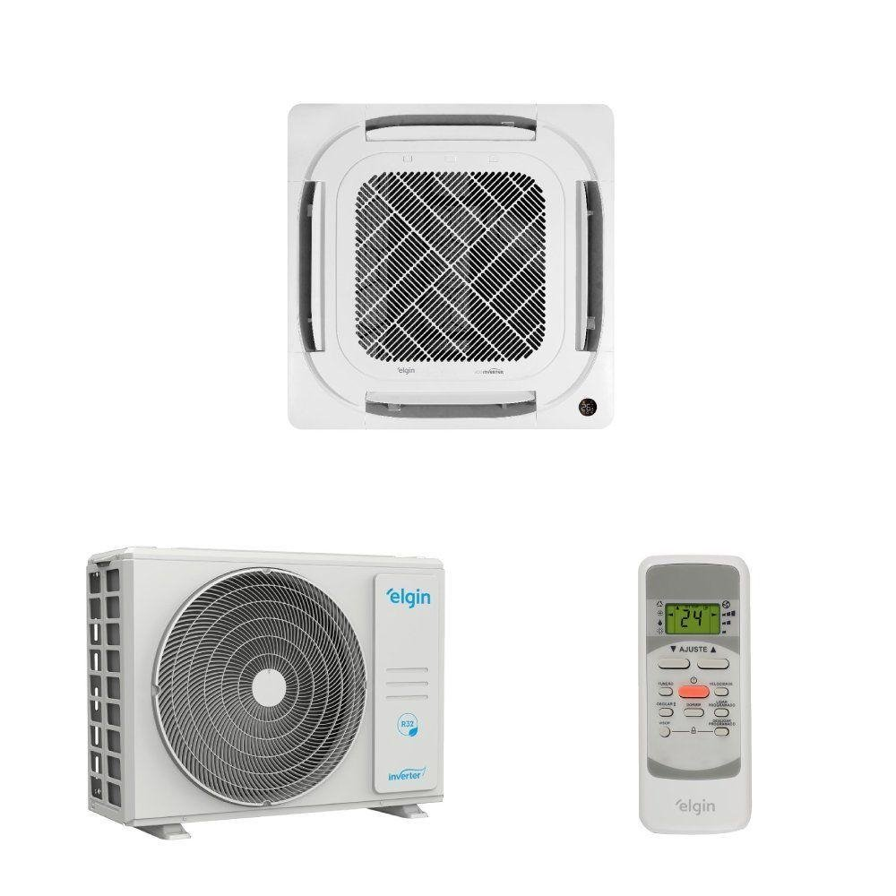 Ar Condicionado Split Cassete Elgin Eco Inverter 24000 BTUs Quente e Frio 220V KVQE24C2CA