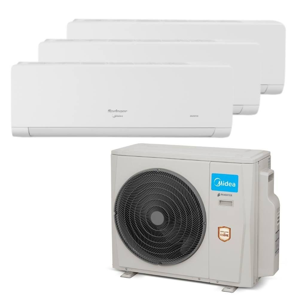 Ar Condicionado Multi Tri Split Springer Midea 27000 BTUs (3X9000) Quente/Frio Inverter 22