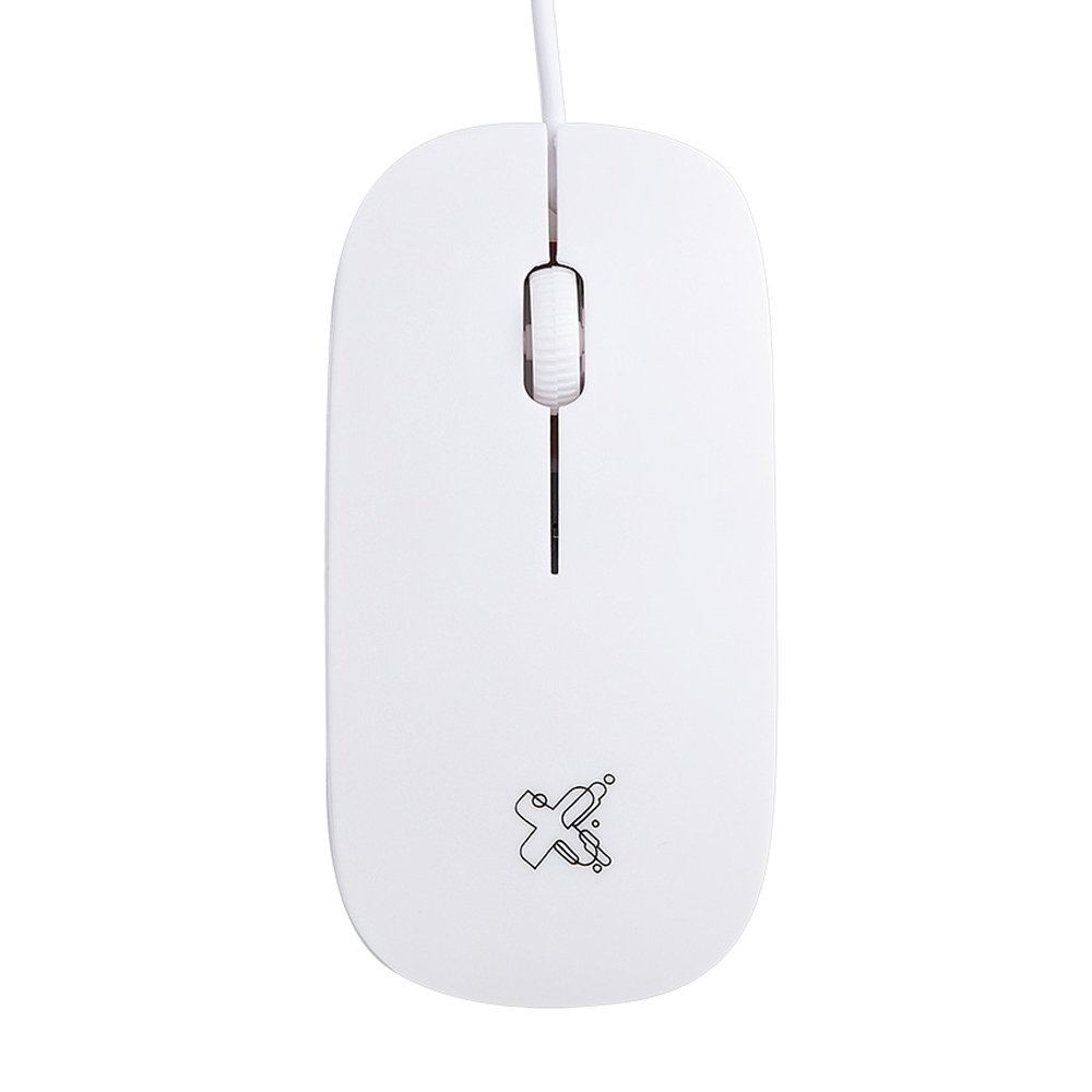 Mouse Maxprint Surface 1.200 DPI com fio, USB 2.0, Branco