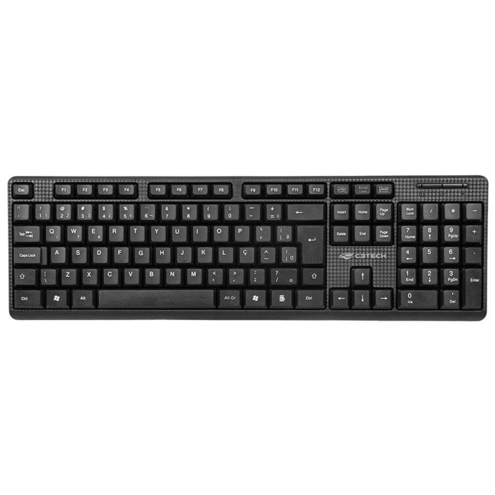 Teclado C3Tech KB-14BK, USB, ABNT2, Preto