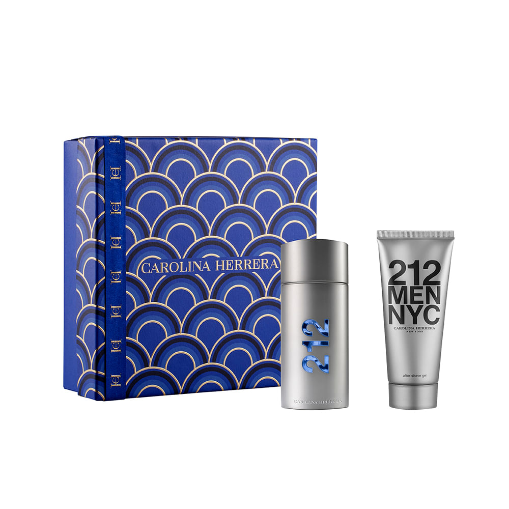 Kit 212 men nyc carolina herrera eau de toilette 100ml e pós-barba gel 100ml