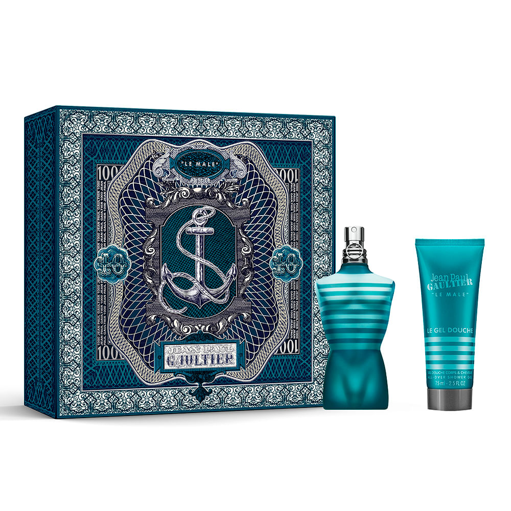 Kit le male all jean paul gaultier over gel de banho 75ml e eau de toilette 75ml