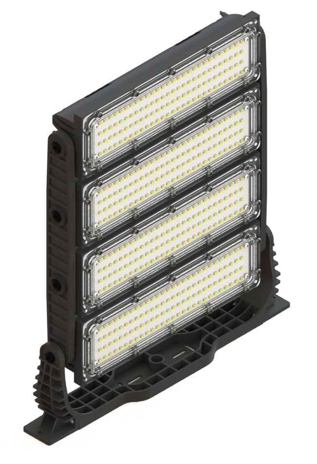 Refletor 600w Led Osram Ip66 Campo Society Quadra Futebol Carcaça Preto Luz Branco-frio 110v/220v