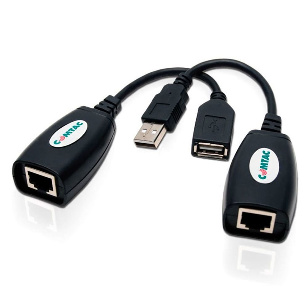 Cabo Extensor USB 1.1, RJ45, Comtac, USB Macho x USB Fêmea, Preto - 29119312