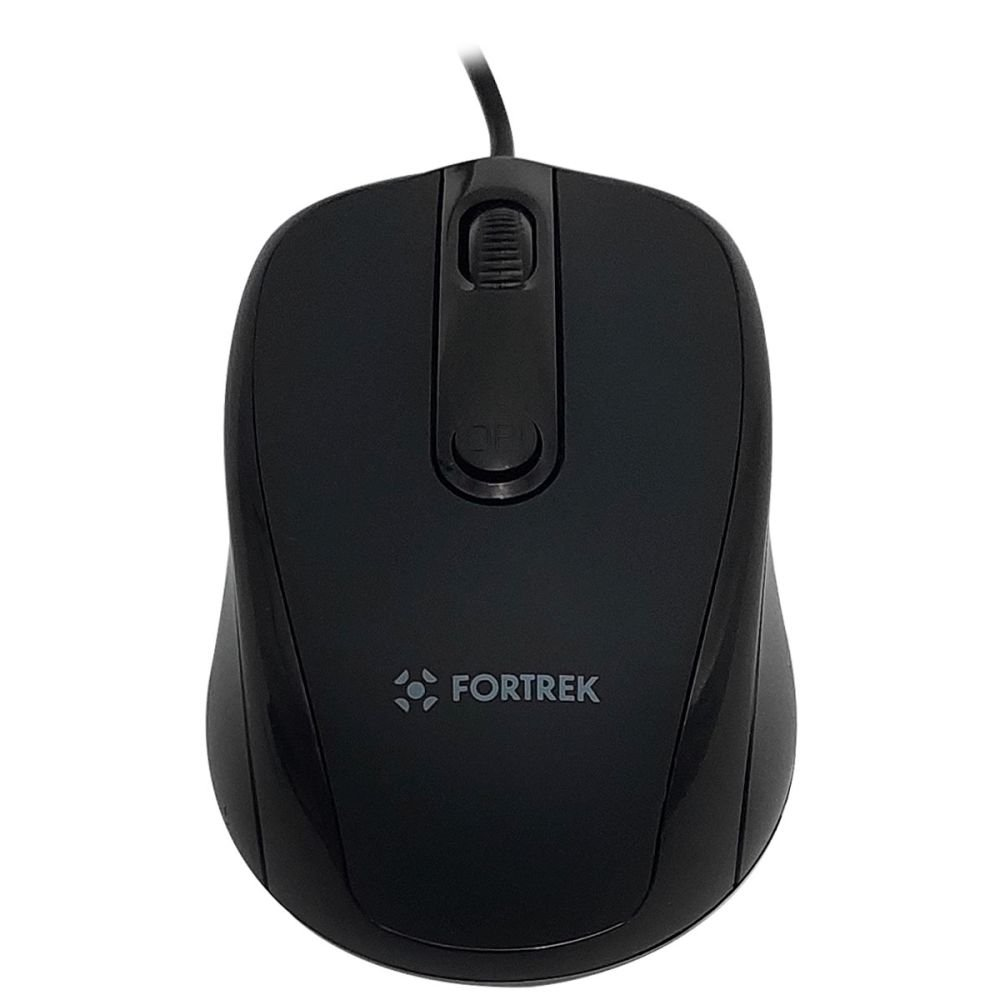 Mouse Fortrek OM103, USB 2.0, 2400 DPI, Preto