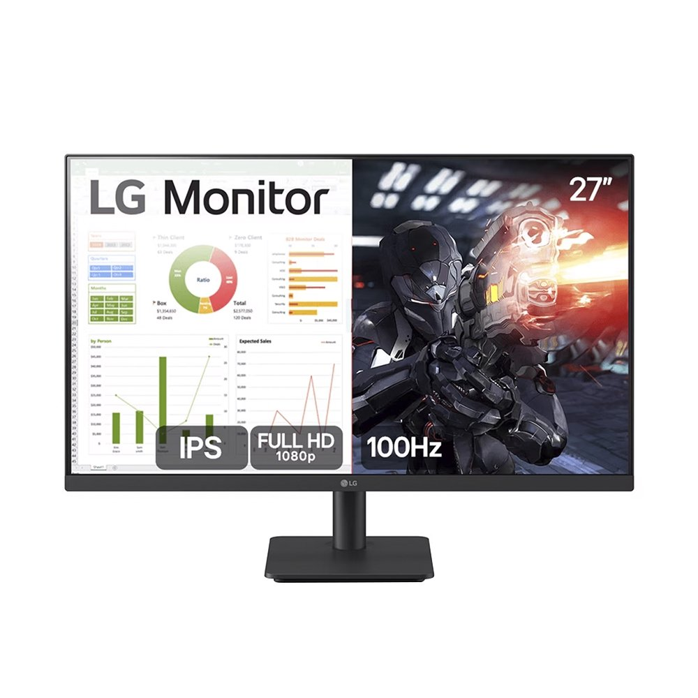 Monitor FULL HD 27" LG Gamer 27MS500-B | LED, IPS, HDMI, Preto, 100Hz