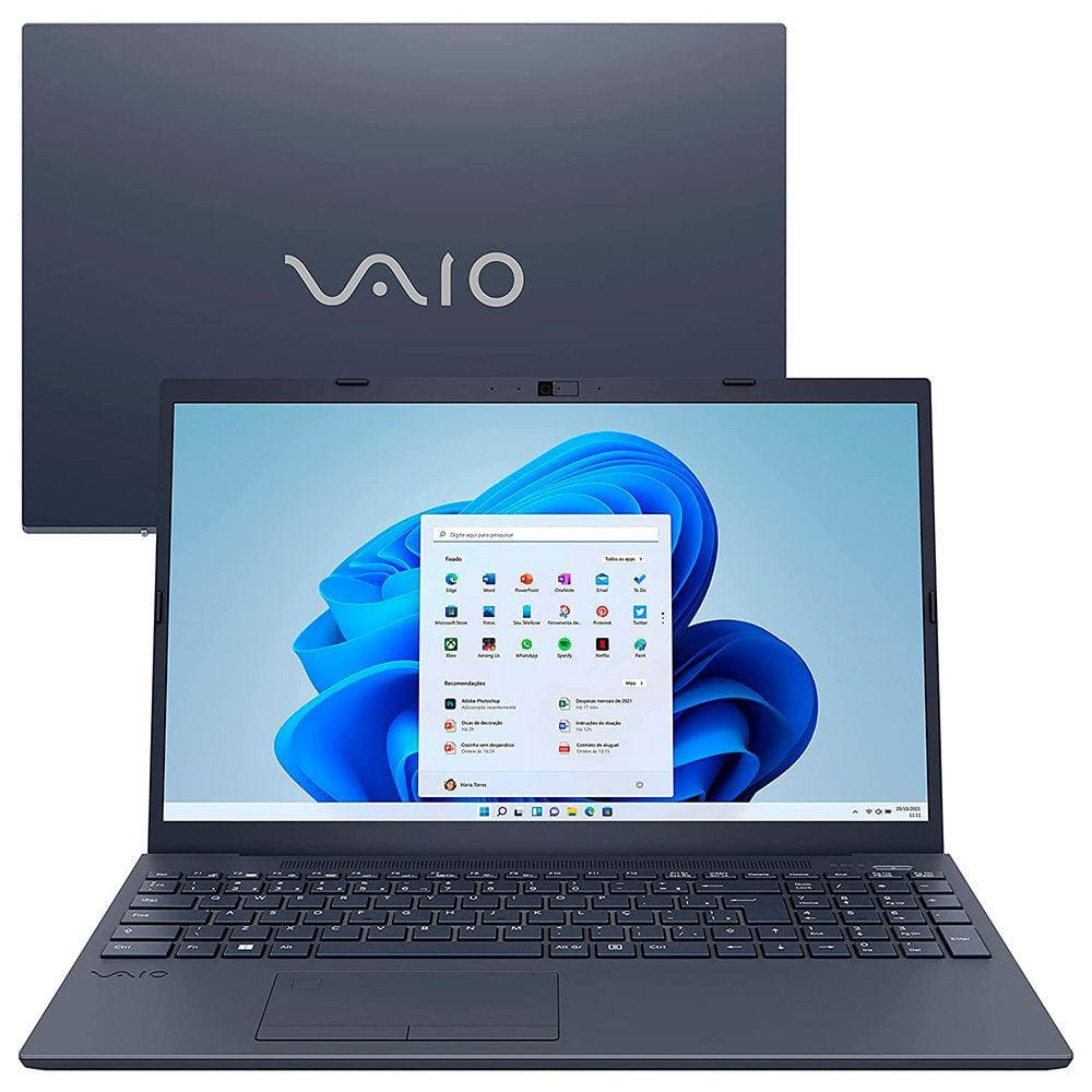 Notebook Vaio FE15 15.6 Polegadas FHD I5-1235U 8GB SSD 256GB Windows 11 Home Cinza Escuro - VJFE54F11X-B0111H