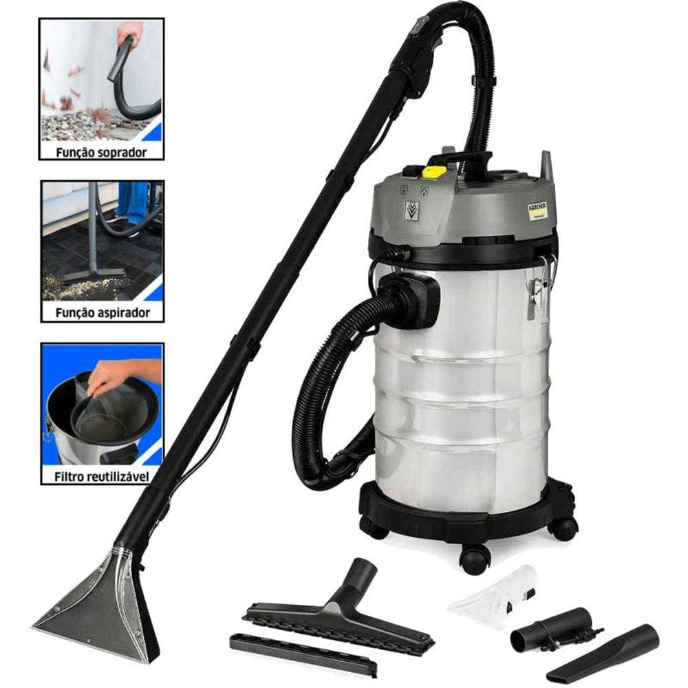 Aspirador e Extrator para Sólidos e Liquídos 1700W Puzzi 4/30 Classic KARCHER - 110V