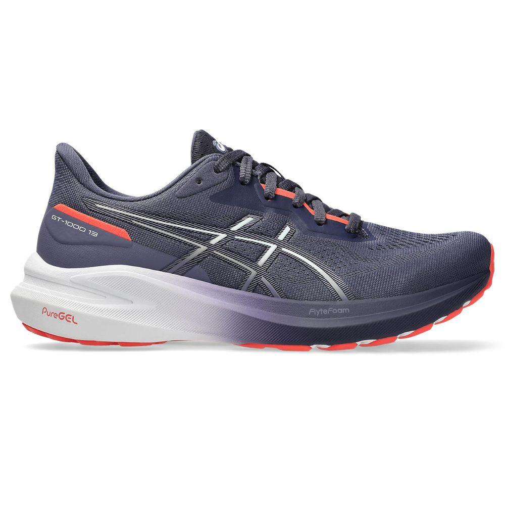 Tênis ASICS GT-1000 13 - Feminino - Roxo com Branco