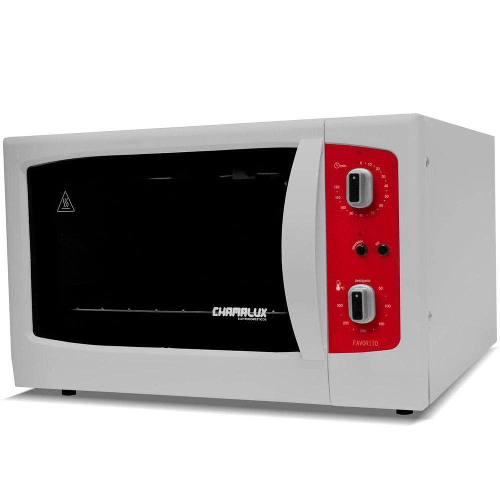 Forno Elétrico Chamalux 44 Litros Branco/Vermelho