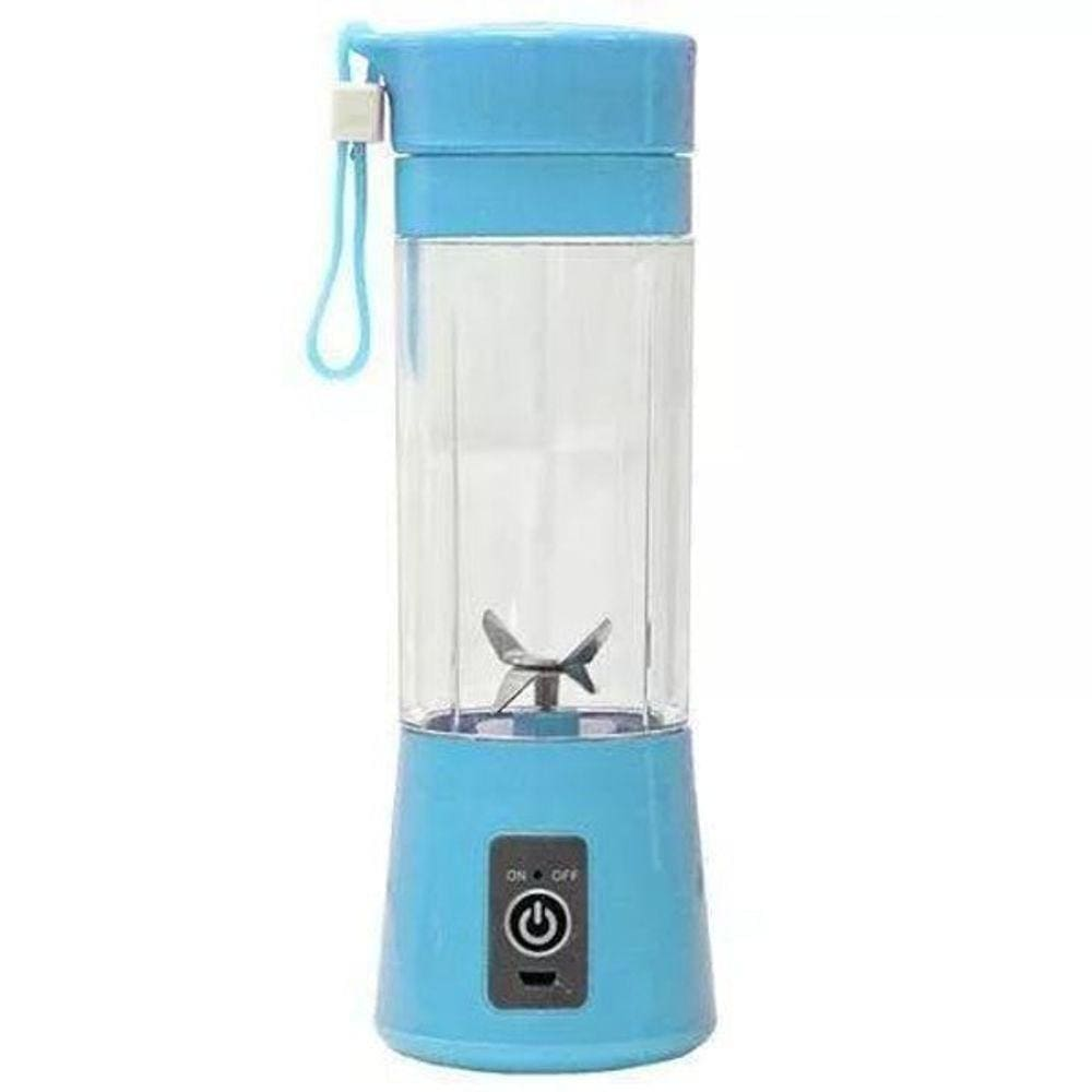 Mini Liquidificador Portátil Shake Eletrico Juice Cup Azul