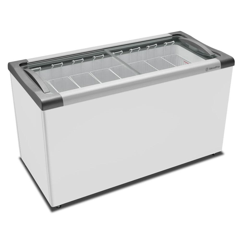 Freezer Expositor Horizontal Congelados Tampa Vidro 318 Litros NF40 - Metalfrio 220V - 220V