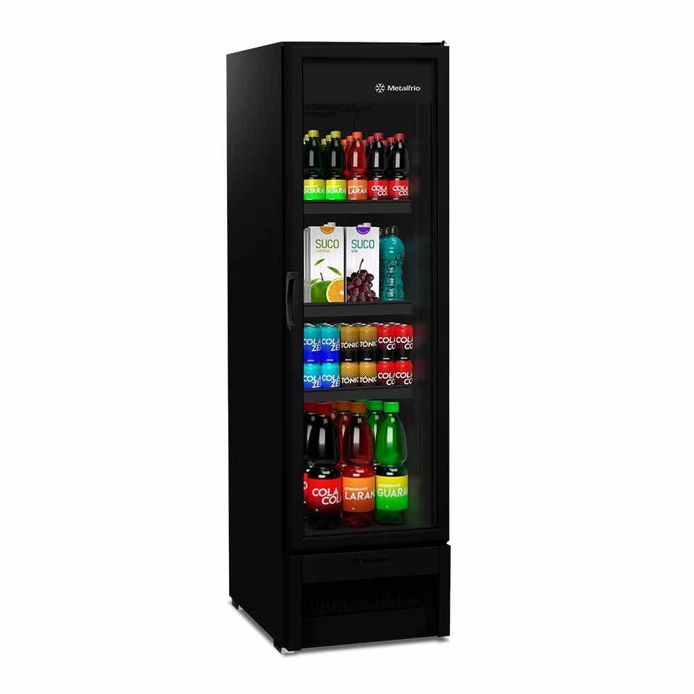 Visa Cooler Refrigerador Multiuso Expositor Vertical 296L VB28RH All Black 127V - Metalfrio - 110V