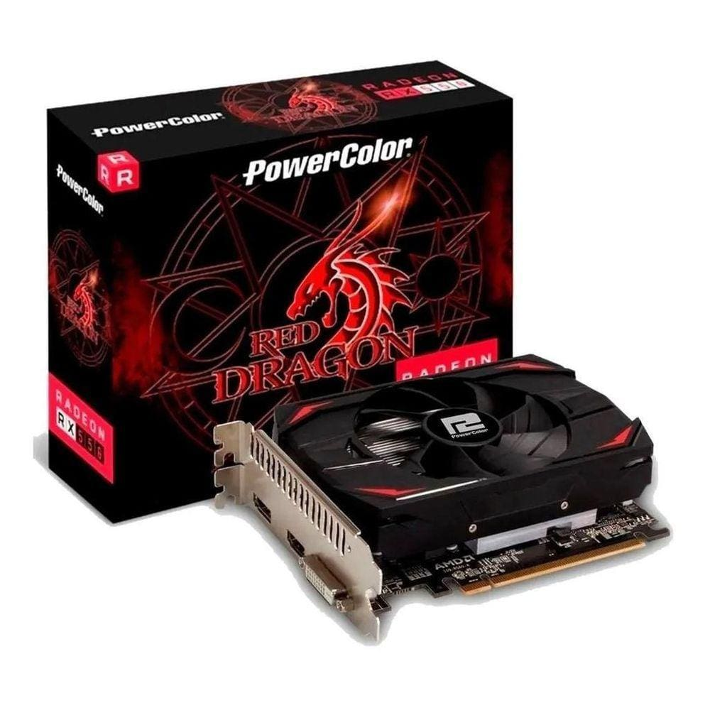 Placa De Vídeo Rx 550 4Gb Amd Powercolor Radeon Red Dragon