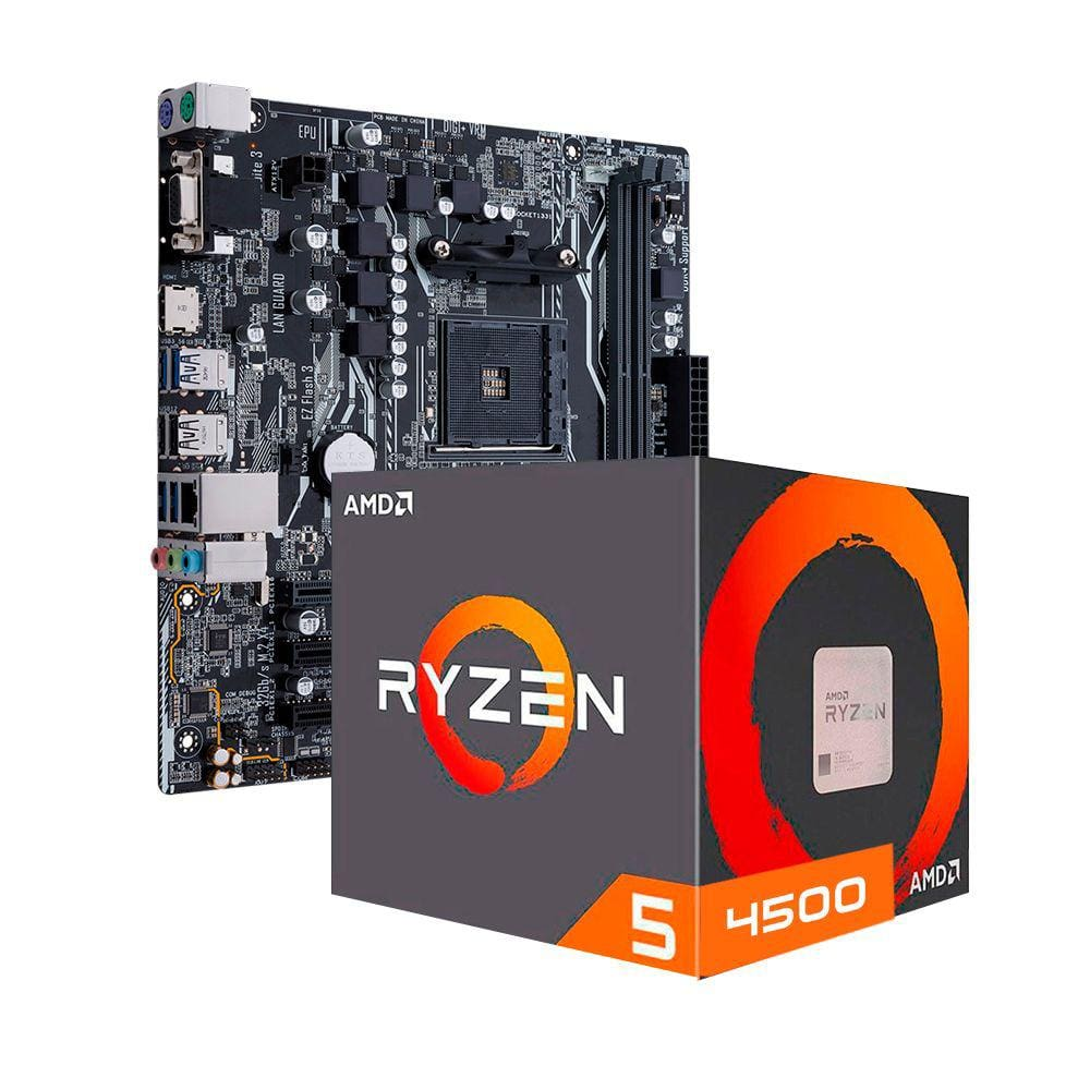 Kit Upgrade Amd Ryzen 5 4500, Placa Mãe A320m Prime Asus, Neologic - Nli84049