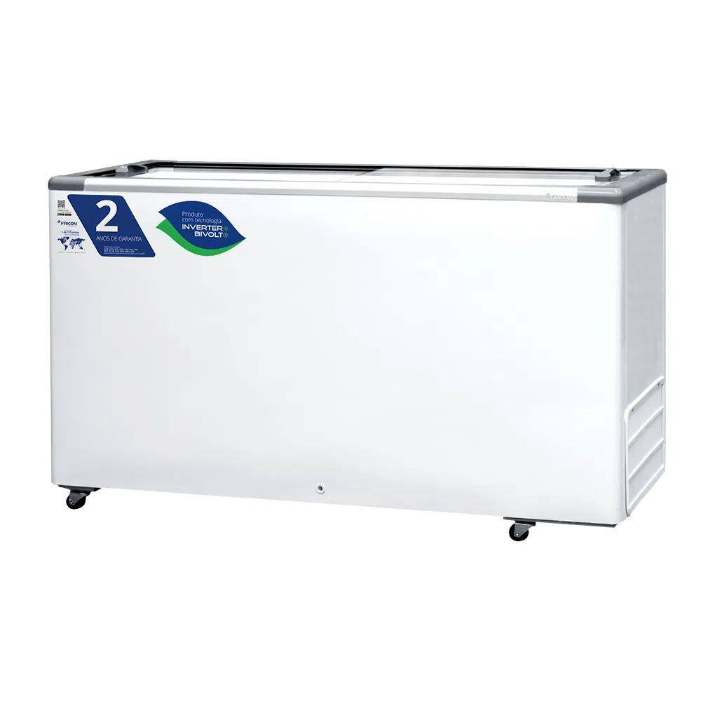 Freezer Horizontal de Baixa Temperatura INVERTER Porta de Vidro 503 Litros Fricon HCEB503-3V000 Branco Bivolt - Bivolt