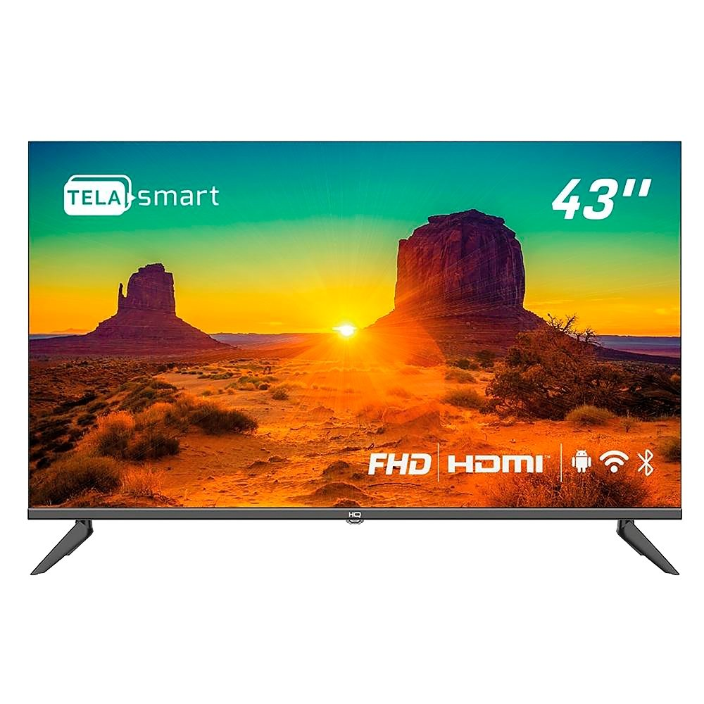 Smart TV 43" HQ HQSTV43N LCD LED FHD | Com Wi-Fi, 3 HDMI, 2 USB