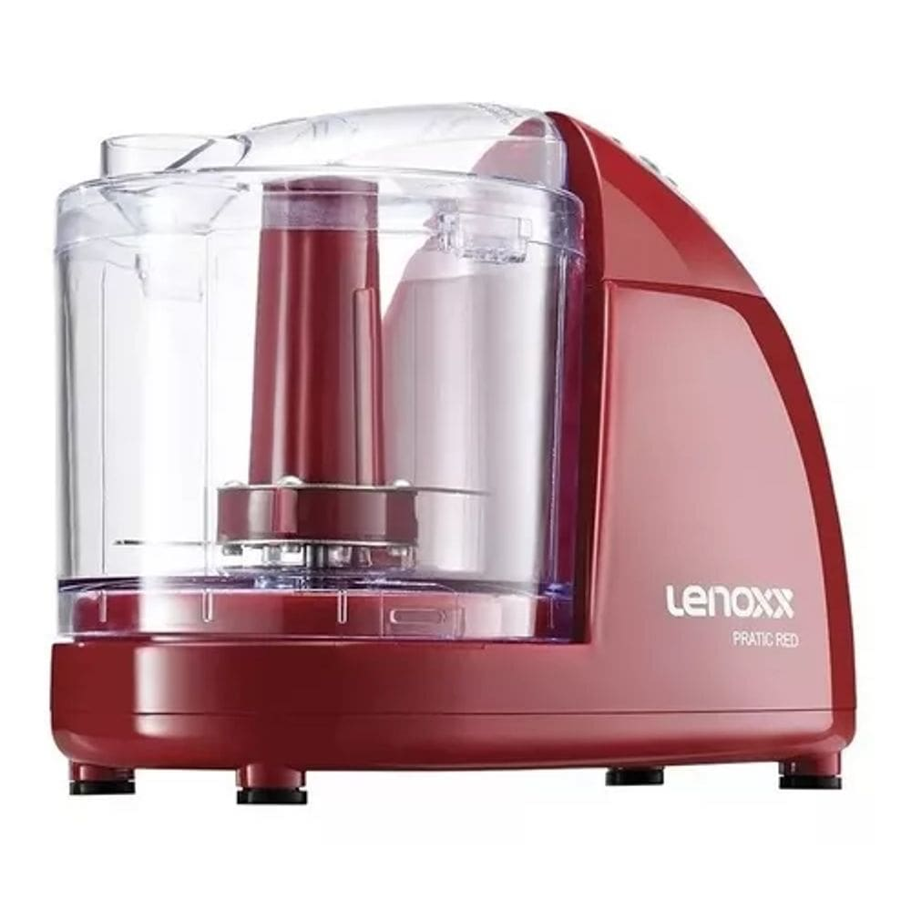 Mini Processador Lenoxx Pratic Lâmina Dupla PMP435 100W Vermelho - 110V