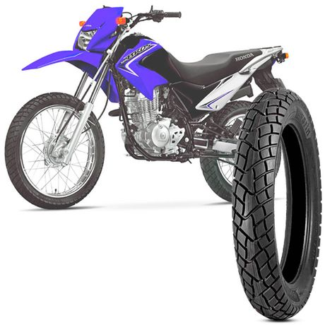 Pneu Moto NXR 125 Bros Levorin Aro 17 110/90-17 60P Traseiro TT Dual Sport