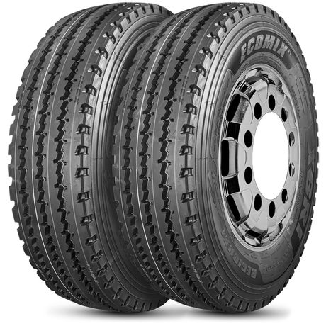 Kit 2 Pneu Aro 22.5 295/80R22.5 XBRI 152/149L 18PR TL Ecomix F1