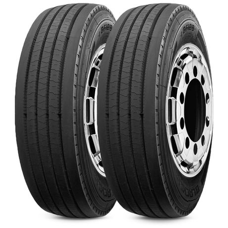 Kit 2 Pneu Aro 22.5 275/80R22.5 Blacklion BF188 146/143L 16PR Liso