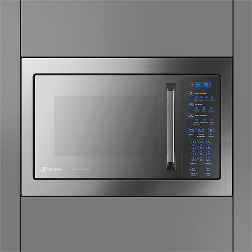 Micro-ondas Electrolux 34L cor Inox Home Pro com Grill e Função Tira Odor (MX43T)