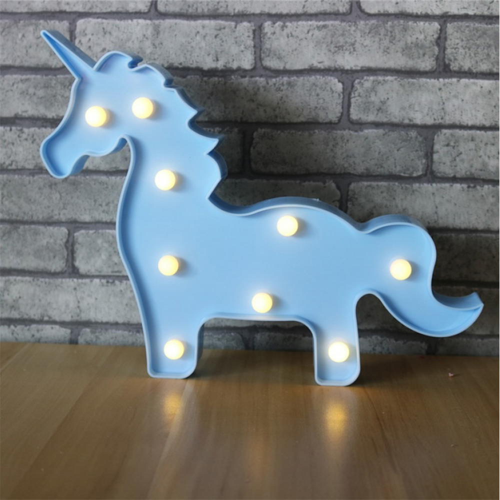 Luminária LED Abajur Luz Decoracão Modelo Cavalo Azul Luminária LED Abajur Luz Decoracão Modelo Cavalo Azul
