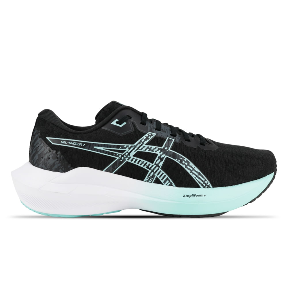 Tênis ASICS GEL-Shogun 7 - Feminino - Preto/Azul