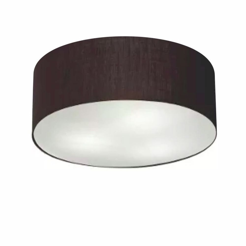 Plafon Cilíndrico Md-3047 Cúpula em Tecido 45x15cm Preto - Bivolt Plafon Cilíndrico Md-3047 Cúpula em Tecido 45x15cm Preto - Bivolt