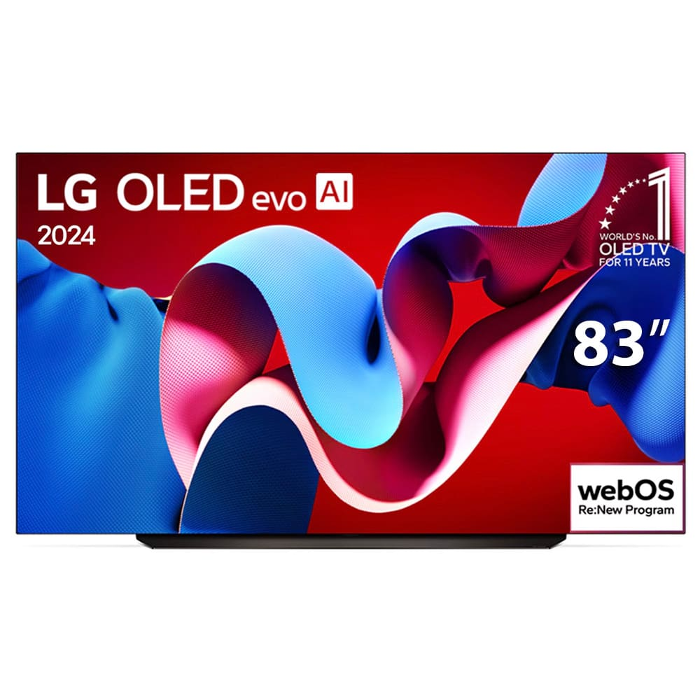 Smart TV 83" LG OLED 4K Ultra HD 83C4PSA com Processador AI alpha9 Ger7, webOS 24, 120Hz, Nvidia G-Sync, Dolby Vision e Atmos