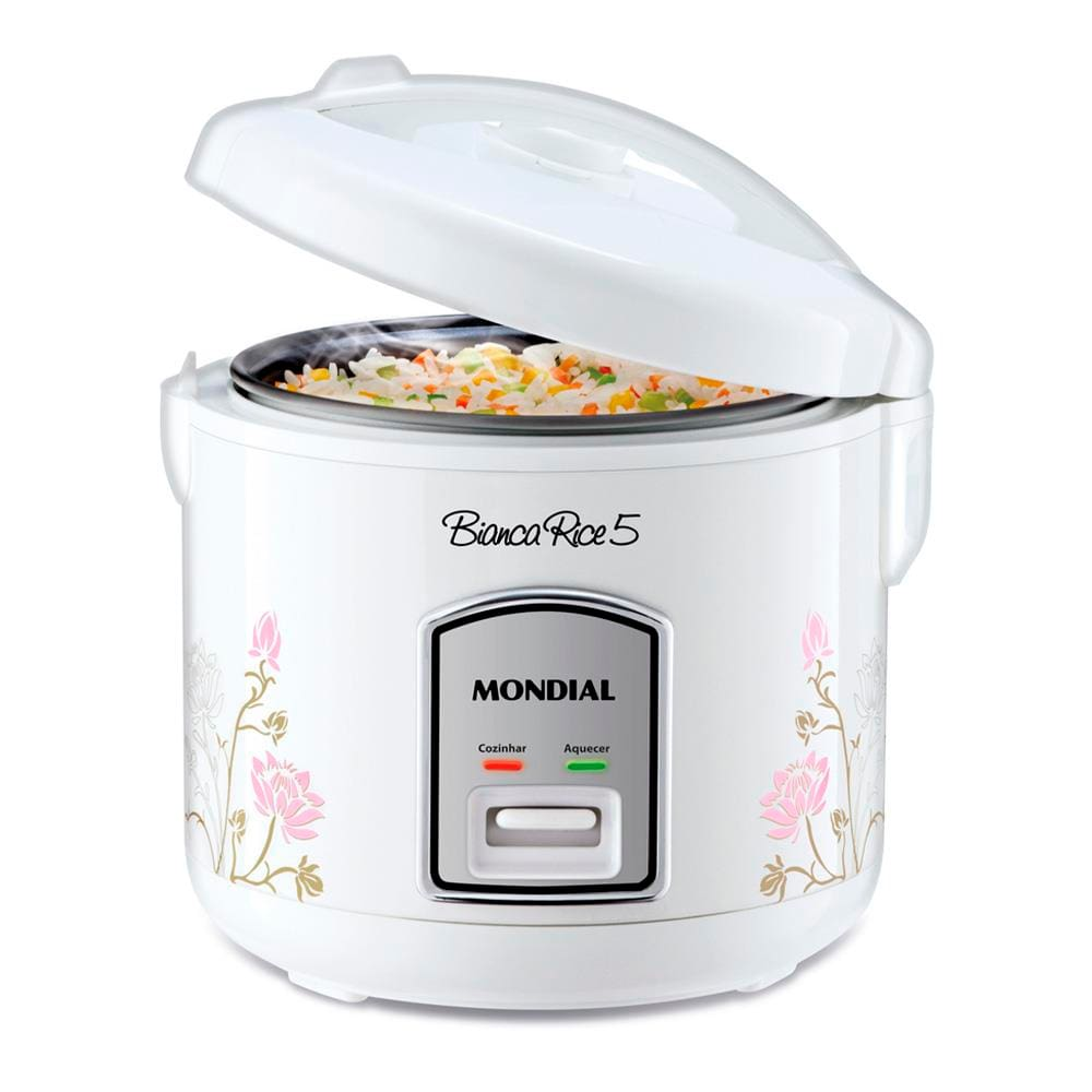 Panela Elétrica de Arroz Mondial Bianca Rice NPE-05 5 Xícaras - Branca - 220V