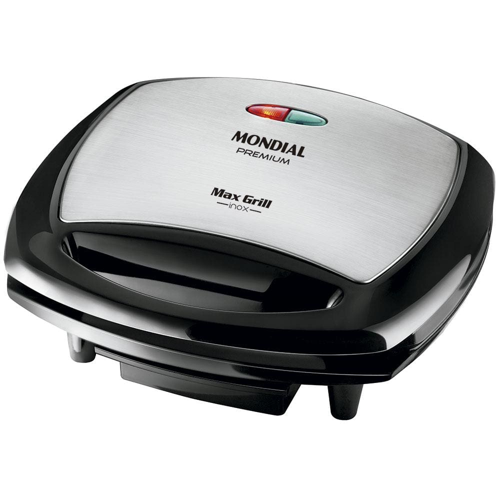 Grill Mondial Premium Max Grill G-07 com Espátula e Bandeja Coletora - Preto/Inox - 220V