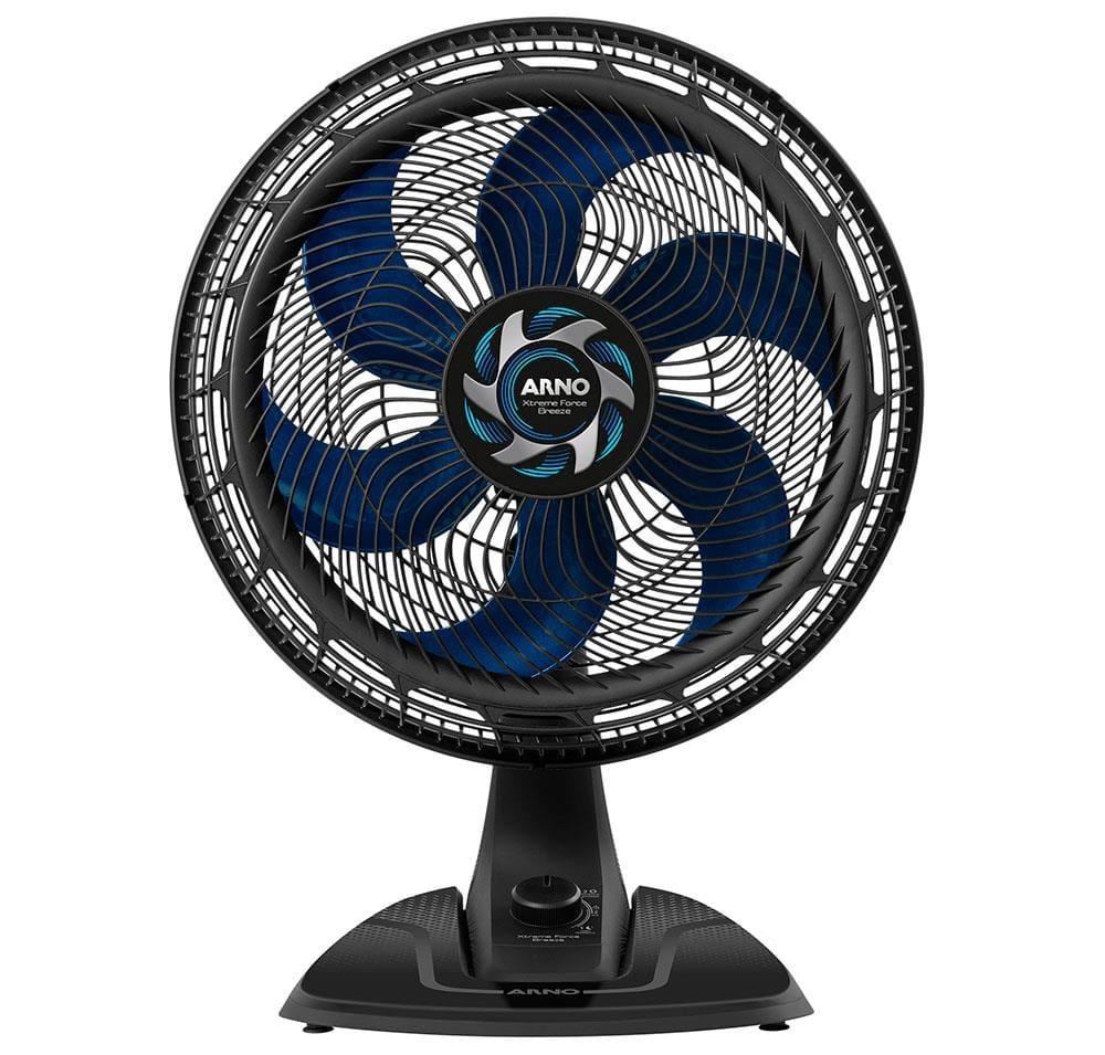 Ventilador de Mesa Arno Xtreme Force VB40 40cm com 3 Velocidades e 6 Pás Preto - 220V