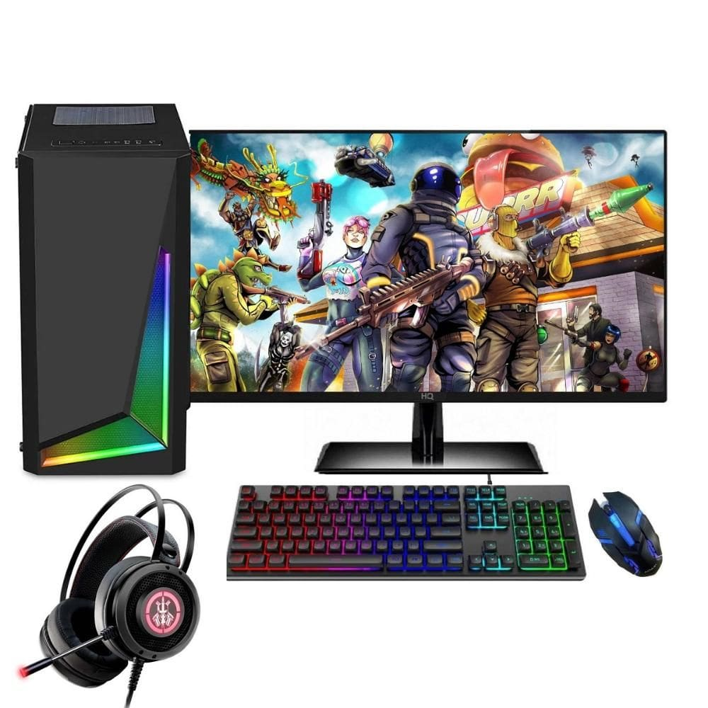 PC Gamer Completo, Intel Core i7, 16GB, Geforce GT 4GB, SSD 240GB, Fonte 500W, Gabinete RGB, Monitor 75Hz HDMI 19.5", EasyPC Play