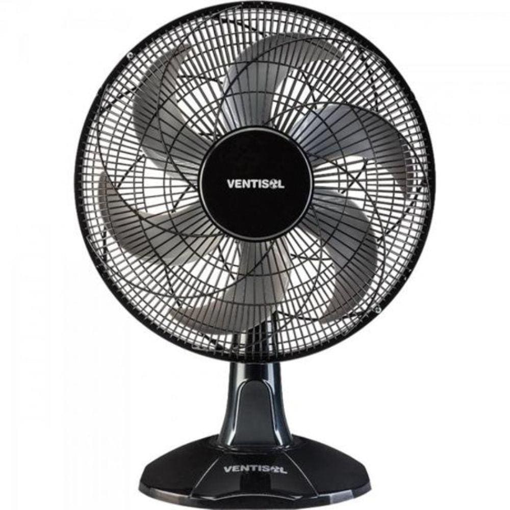 Ventilador De Mesa Oscilante 40cm Com 6 Pás Turbo Preto