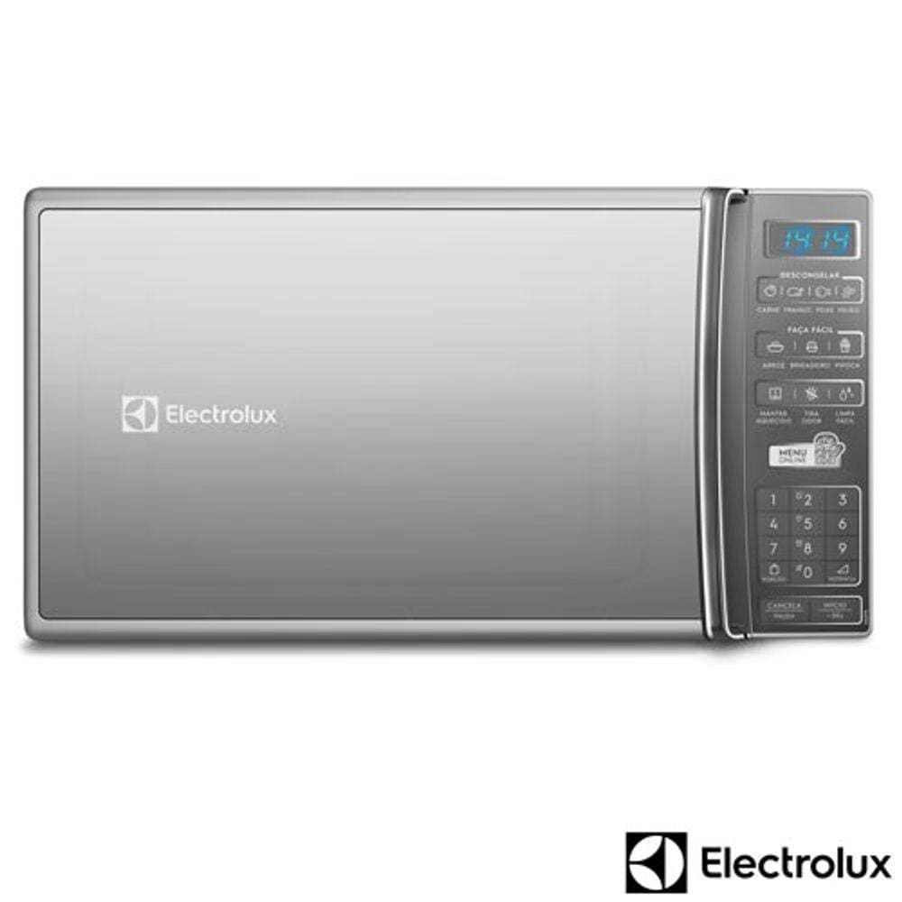 Micro-ondas Electrolux com 27 Litros de Capacidade e Função Tira Odor Prata - MS37R - 110V