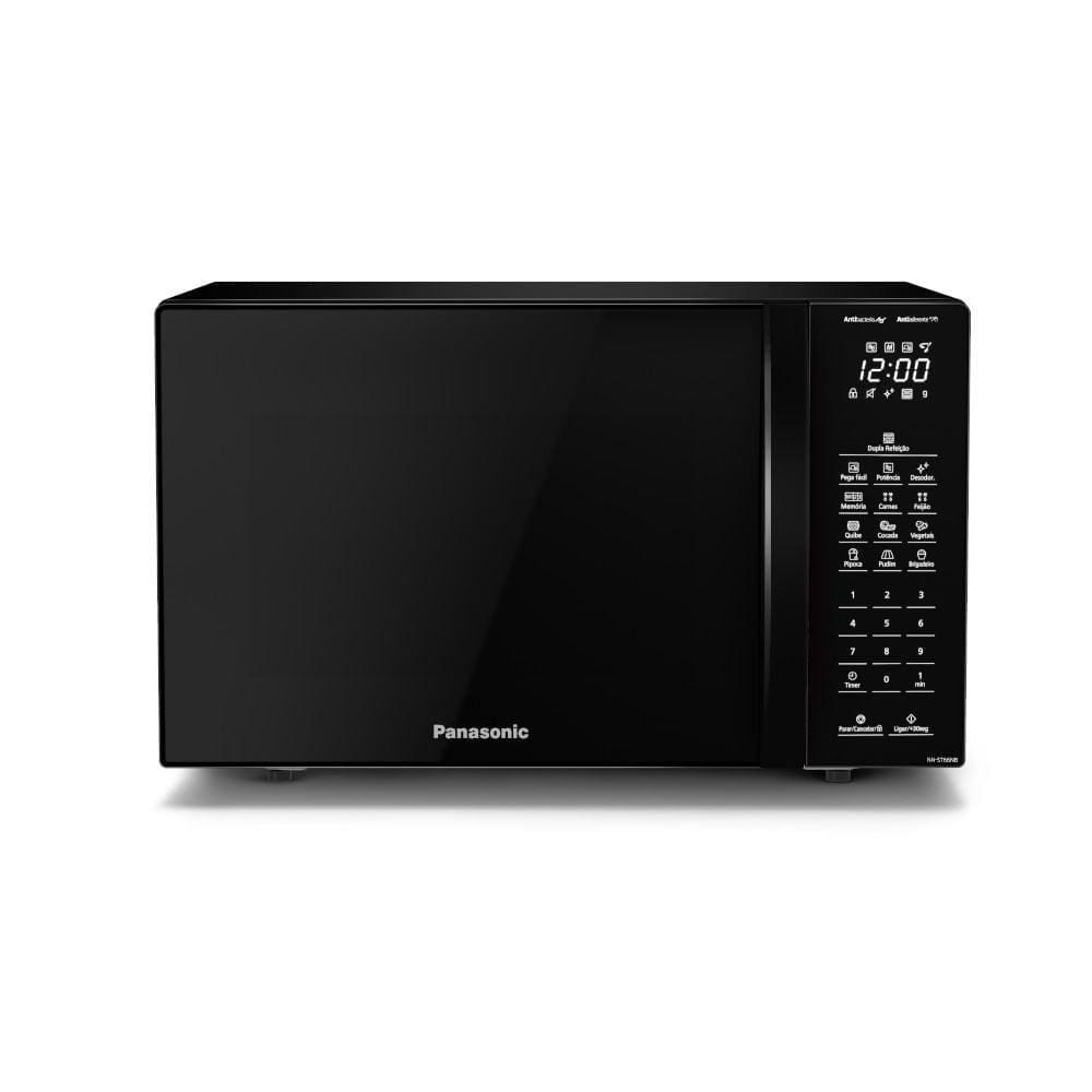 Microondas Panasonic Dupla Refeição 34L Black Glass NN-ST66NBRU - 110V