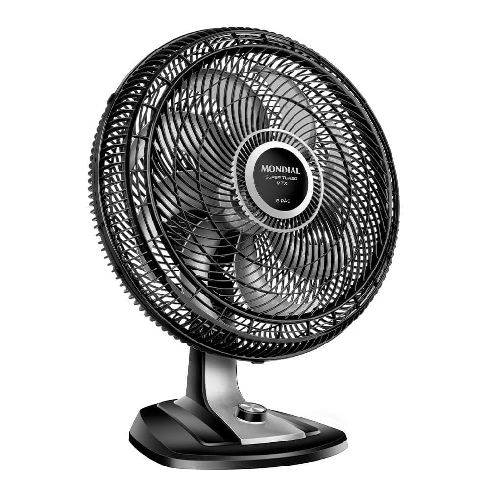 Ventilador De Mesa Turbo 50cm 8 Pás 140W Vtx-50-8P Pt 220V