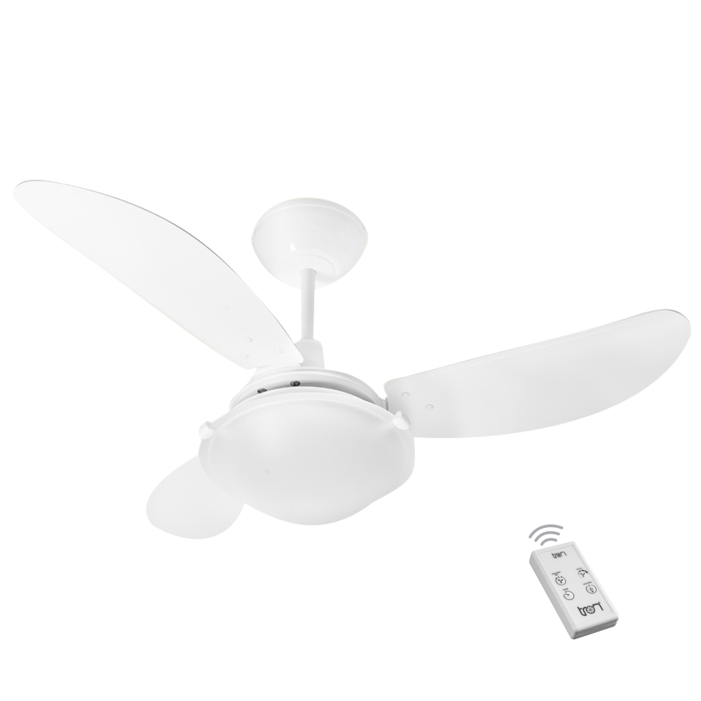 Ventilador Veneza 3 Pás 220V Branco e Controle