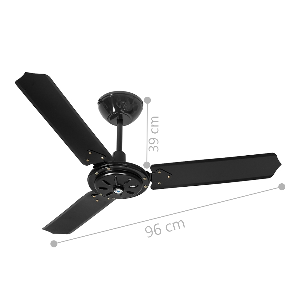 Ventilador Ipanema Preto 220V 3 Pás e Controle