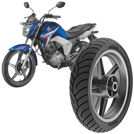 Pneu Moto Honda Cg Titan Rinaldi Aro 18 90/90-18 57p Traseiro HB37