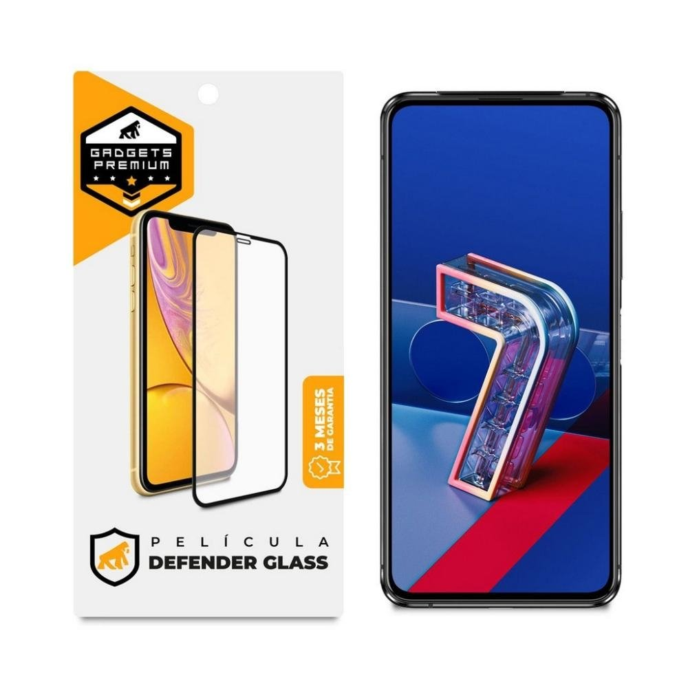 Pelicula Defender Glass para Asus Zenfone 7 ZS670KS - Preta - Gshield