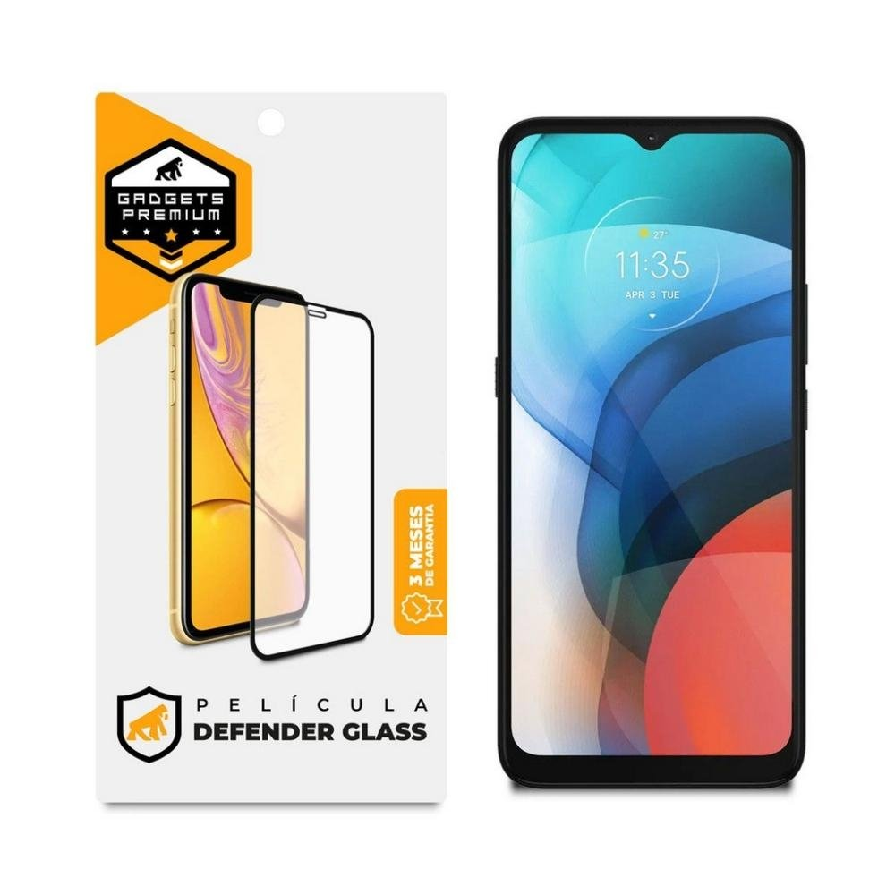 Pelicula Defender Glass para Motorola Moto E7 - Preta - Gshield