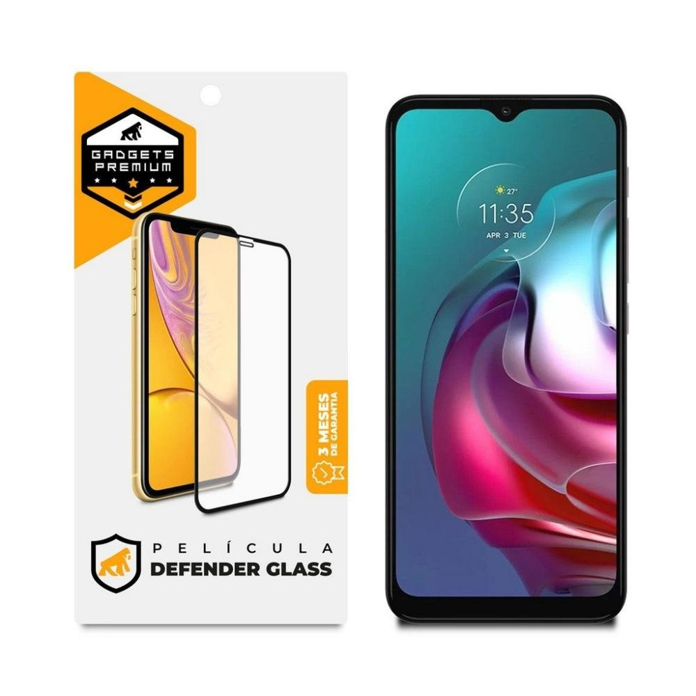 Pelicula Defender Glass para Motorola Moto G30 - Preta - Gshield