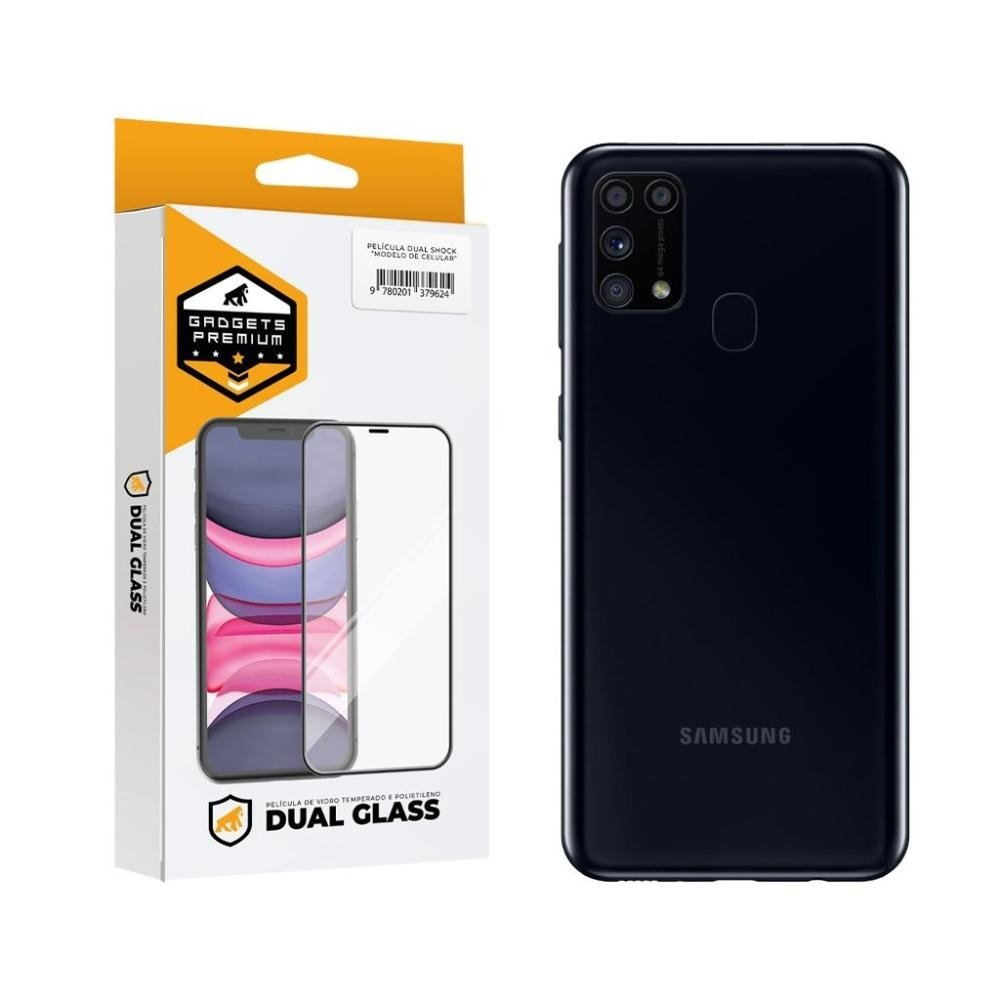 Pelicula Dual Glass para Samsung Galaxy M31 - Preto - Gshield