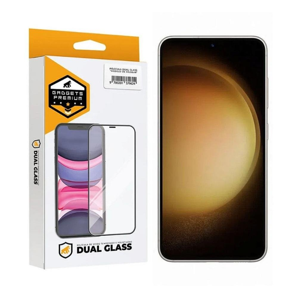 Pelicula para Samsung Galaxy S23 - Dual Glass Preta -Gshield