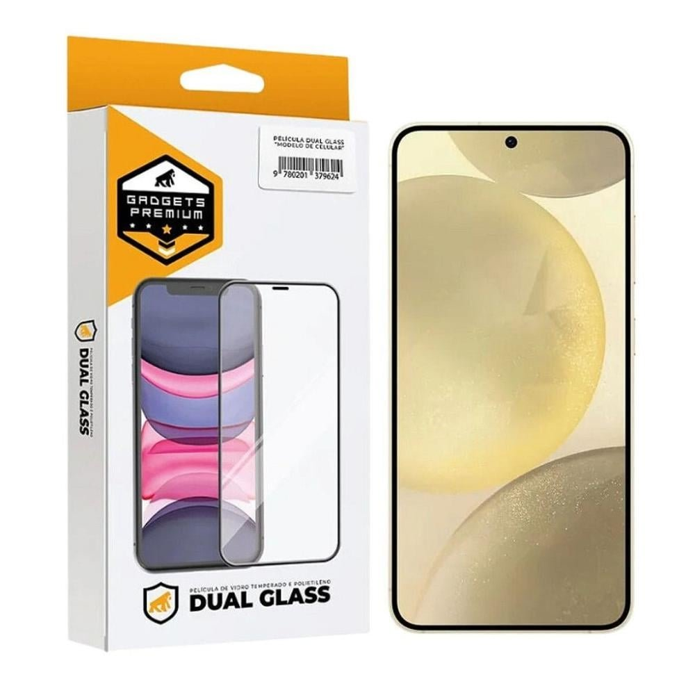 Pelicula para Samsung Galaxy S24 - Dual Glass Preta - Gshield